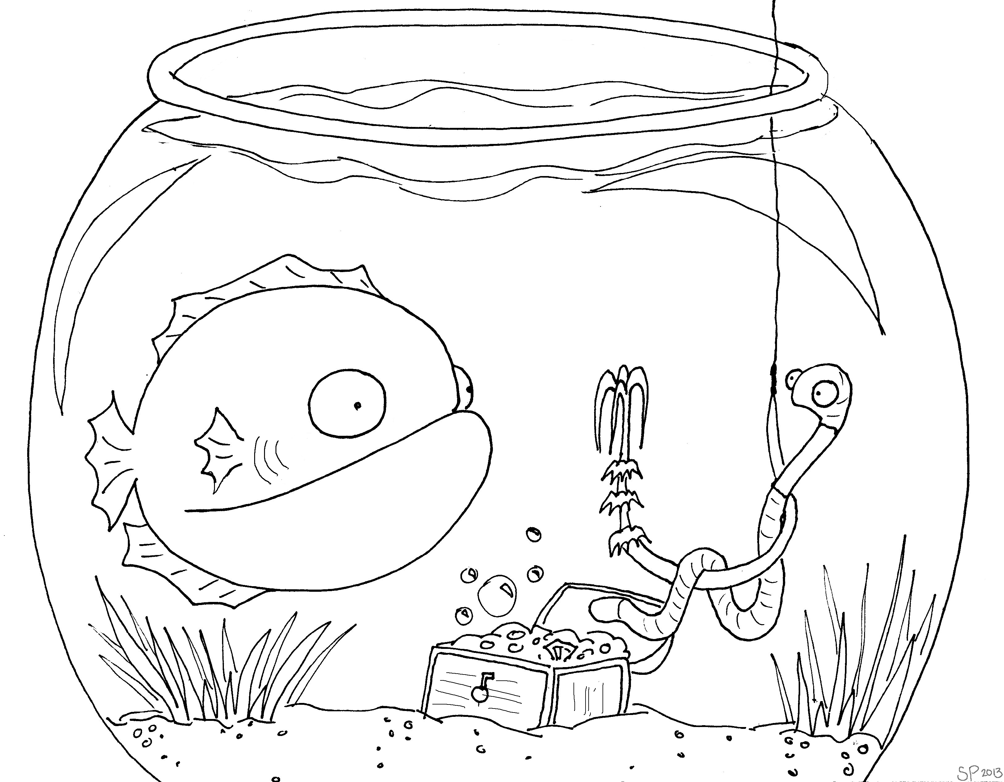 underwater scene coloring pages - photo #11